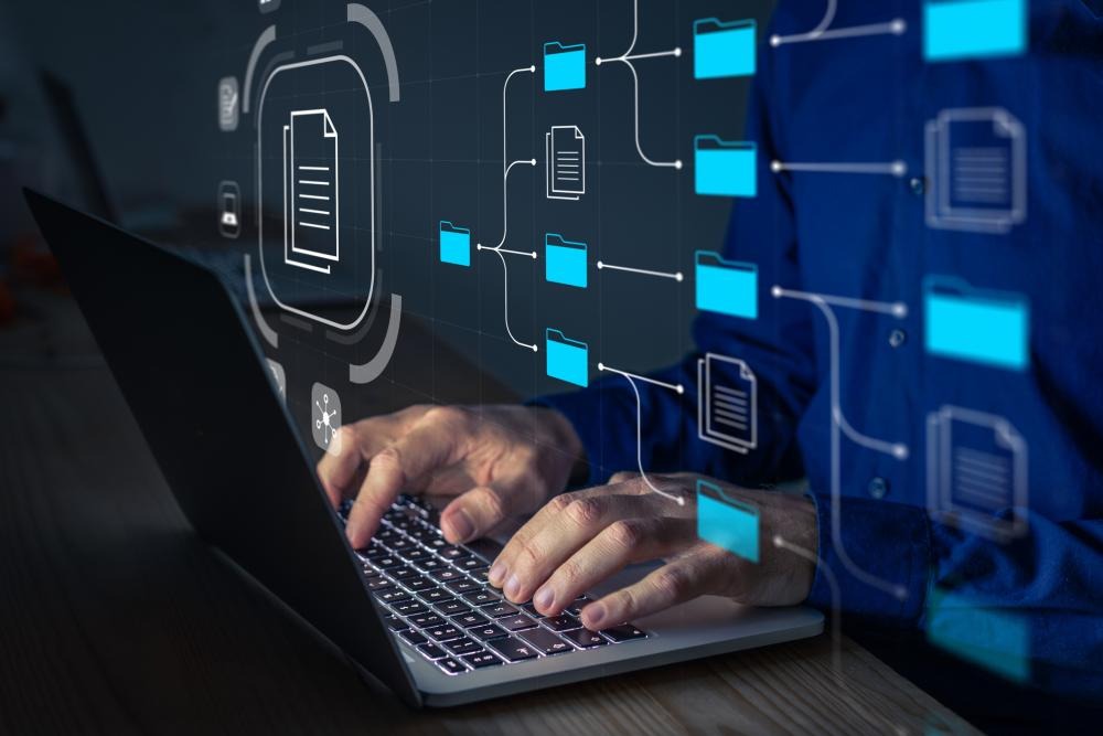 Structured file flow visual for data processing